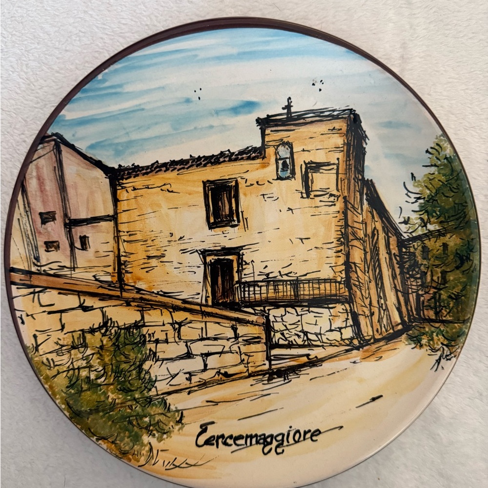 Cercemaggiore Italy, Dec a mano Painted by hand -Gianfrancesco Vinchiaturo plate